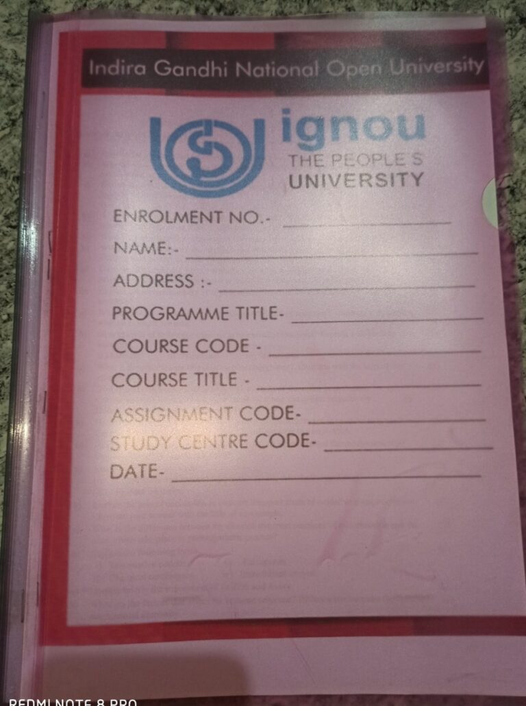 Now Ignou Handwritten Readymade Solved Assignment Available Hard Copy Learnmart In