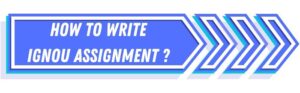 How To Write IGNOU Assignment