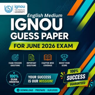 PGDIBO-01 Guess Paper For June - 2026 Exam English Medium (Soft Copy)